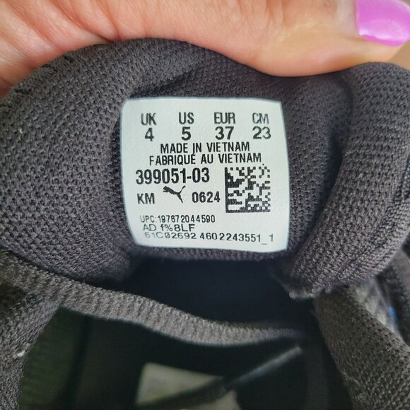 ✨Puma Lightweight Size 5 Men's Running Shoes Sneakers Gray/Black 399051-03 New✨ - Picture 8 of 11